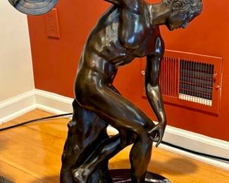 107. Sculpture of Discus Thrower (17" x 28" x 10")