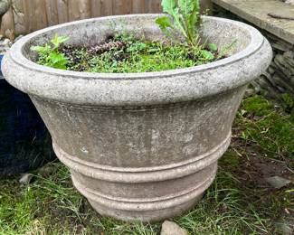 79. Pair of Round Cement Planter (27" x 20")