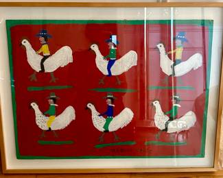 131. Mamie Deschillie Folk Acrylic on Board Painting