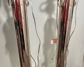 39. Pair of Abby Chrome Floor Lamps (9" x 61")