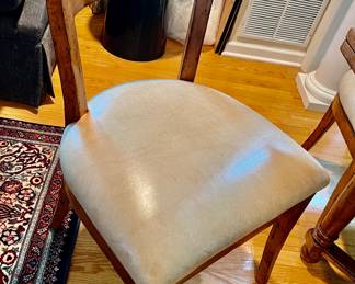 5. Guy Chaddock Plank Top Game Table (36" x 36" x 29") w/ Drop Leaves (51" round) and 4 Chairs (22" x 20" x 34")