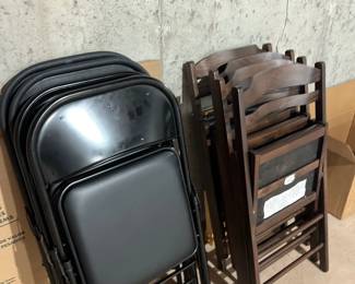 folding chairs metal and wood