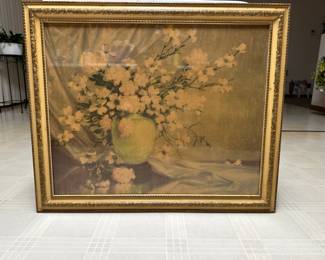 Printed art in frame