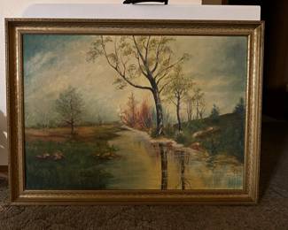 Vintage oil painting