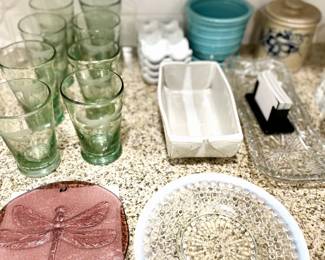 Hand Blown Dragon Fly Glasses