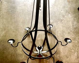 Wrought Iron 6 Light Candle Chandelier