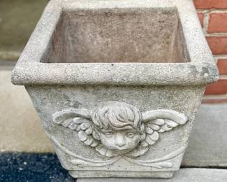 Cherub Concrete Planter