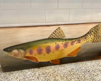 Hand Painted and Signed Trout