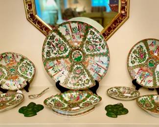 Collection of Antique Rose Medallion Porcelain