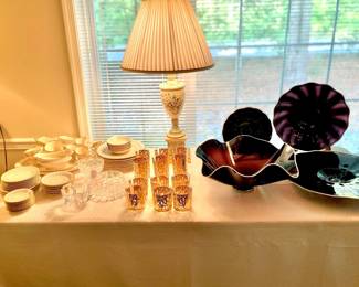 China, MCM Glasses, Lamp, Hand Blown Glassware