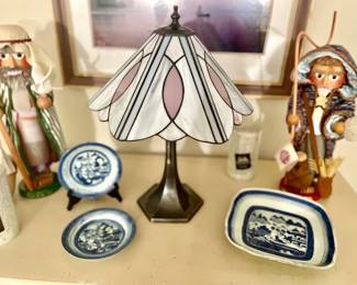 Canton Porcelain; Stain Glass Lamp