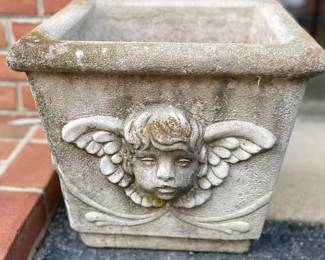 Cherub Concrete Planter