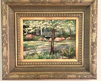 Oil on Canvas 'Cottage Front Porch'