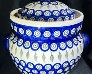 Polish Pottery Fermenting Pickling Crock Pot