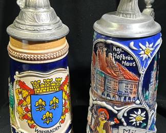 Vintage German Beer Steins