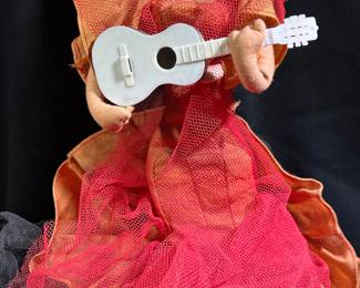 Vintage Felt Flamenco Doll