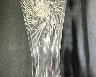Cut Glass Vase w/ Pinwheel Design