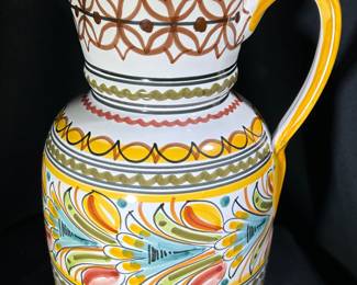 Vintage De La Cal Spanish Pottery - Ceramic Sangria Pitcher