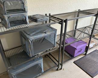 Origami General Purpose Foldable Storage Rack Shelving Units /
Lots of storage containers …. Plastic bins, wire baskets, organizers etc.