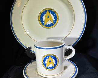 Set of Star Trek Enterprise Dishes w/ Cups and Saucers