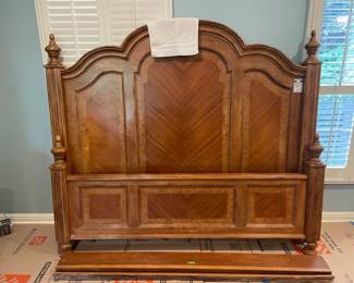 Bernhardt wooden king bed frame