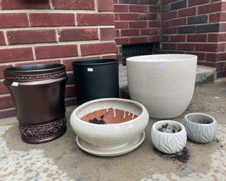 Variety of ceramic planters