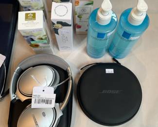 Bose Wireless Headphones, La Roche-Posay Foaming Cleanser, Bose QuietControl 30 QC30 Headphones, Voesh New York Vegan body creme, Sunshine Products hand cream