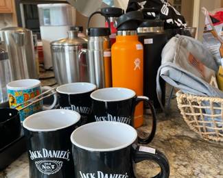 Jack Daniels mugs, Hydroflasks