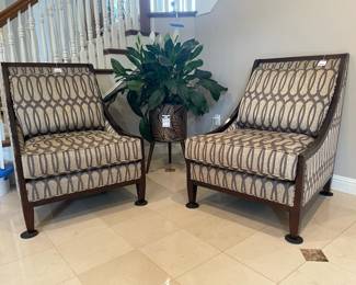 Art Furniture Accent Chair (a) Art Furniture Accent Chair (b), Potted plant