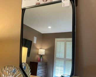 Blenko Shell Bookends, NIB Threshold Wall Mirror