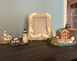 Scaasis Lighthouse Decor, Dolphin Picture Frame