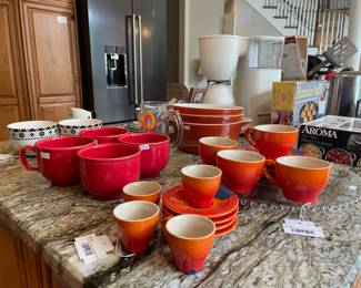 Le Creuset Orange Espresso Set,  Le Creuset Mini Orange Espresso Set