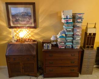 Neat furniture and 1033 rubber stamps.