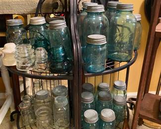Ball Perfect Mason jars with original zinc tops.