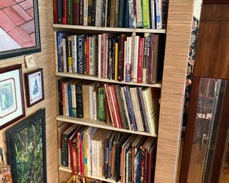 Books about this amazing world around us. On the second from top shelf is a copy of E.D. Hirsch's Dictionary of Cultural Literacy. When I got my hands on this book in 9th grade it did more to lift me out of intellectual and actual poverty than any other book. That copy still holds a place of honor on my bookshelf  and will until someday some wise cracker will sell it at what will undoubtably be a most excellent sale.