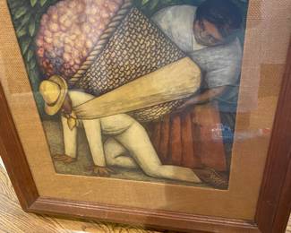 Diego Rivera print on cool matting.