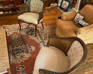 Classy pair of sitting chairs.