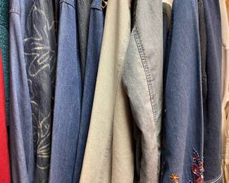 A closet entirely devoted to all things denim.