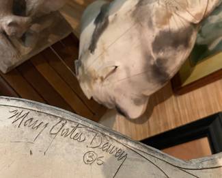 Several Mary Gates Dewey ceramic cats.