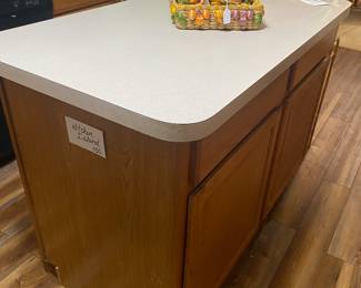 Kitchen island (doors open on both sides)