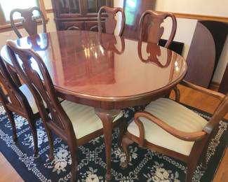 Dinette set with 6 chairs, pads & 2 additional leaves (not shown)