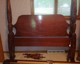 Queen headboard, footboard & rails