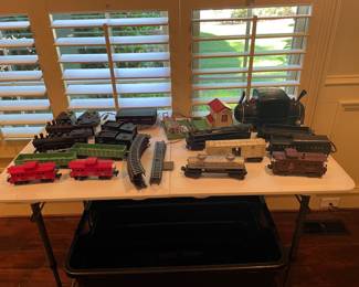 Lionel train and American Flyer train