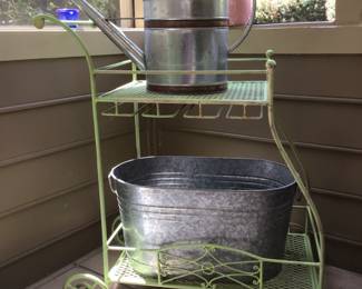 Matching vintage tea cart