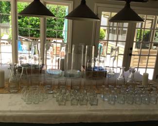 Wedding table glass accessories