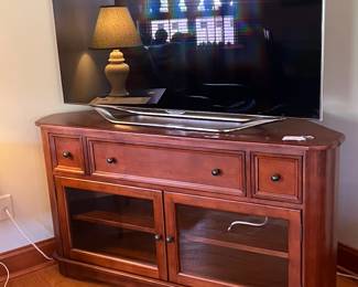 Corner entertainment cabinet/TV console