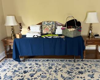 Headboard and pillows