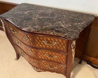 Bombay Marquetry Chest with Stone Top