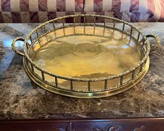 BRASS DRINKS TRAY