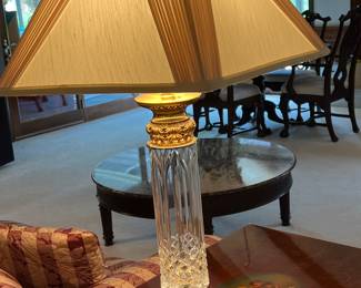 Pair of Crystal Lamps